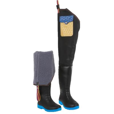 BcoMfy 85cm/33.5in Fishing Hip Waders Oxford Soles And Adjustable Locking Buckles Ideal For Hunting, Camping (Color : Black, Size : 9.5)