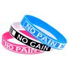 AMPUTEE No Pain No Gain Motivational Bracelets Silicone Rubber Band Wristbands Inspirational Gifts (Color : White_One Size) view 2