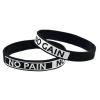 AMPUTEE No Pain No Gain Motivational Bracelets Silicone Rubber Band Wristbands Inspirational Gifts (Color : White_One Size) view 3