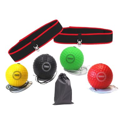 2Pack Boxing Reflex Balls, Boxing Ball Headband Set,Reflex Punching Ball Boxing Equipment Improve Speed and Hand-Eye Coordination for Men, Kids Boxing Equipment (A)