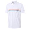 M MAELREG Mens Golf Shirts Dry Fit Short Sleeve Fashion Print Striped Casual Short Sleeve Collared Golf Polo Shirts view 1