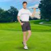 M MAELREG Mens Golf Shirts Dry Fit Short Sleeve Fashion Print Striped Casual Short Sleeve Collared Golf Polo Shirts view 2