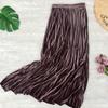 ebossy Women's Fall Winter High Wasit Ankle Length Velvet Maxi Long Pleated Skirt (S, Dusty Pink) view 3