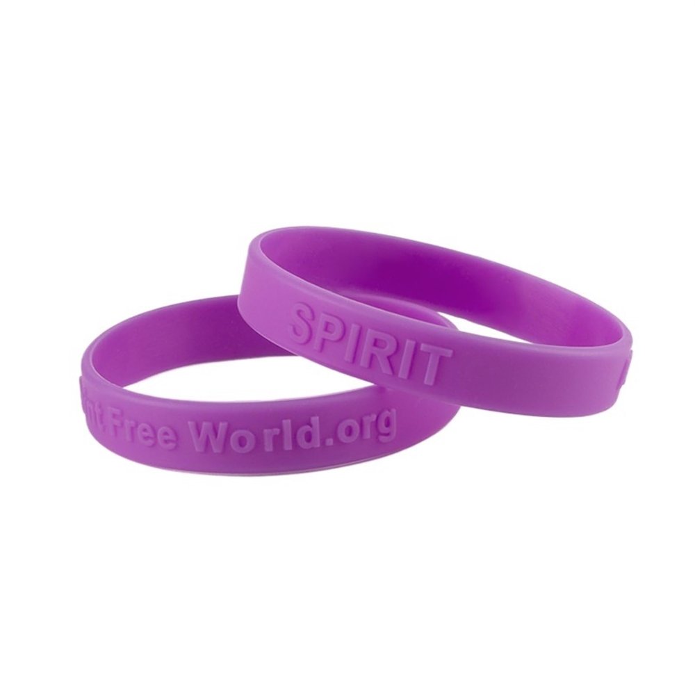 AMPUTEE 1PCs A Complaint Free World.org Silicone Bracelets&Bangles Sporty Spirit Wristbands Men Women Lovers' Student Gifts (Material : 20cm_Puple)
