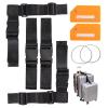CHGCRAFT 2Sets Adjustable Luggage Strap with 2Sets Silicone Luggage Tag with Steel Screw Clasp Add a Bag Luggage Strap for Traveling view 1