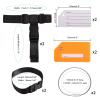 CHGCRAFT 2Sets Adjustable Luggage Strap with 2Sets Silicone Luggage Tag with Steel Screw Clasp Add a Bag Luggage Strap for Traveling view 2
