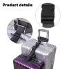 CHGCRAFT 2Sets Adjustable Luggage Strap with 2Sets Silicone Luggage Tag with Steel Screw Clasp Add a Bag Luggage Strap for Traveling view 4