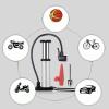 Gavigain Bike Pump, Mini Portable Foot Pump, High Pressure Floor Inflator Tire Air Pump for Bicycle (Silver) view 2