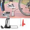 Gavigain Bike Pump, Mini Portable Foot Pump, High Pressure Floor Inflator Tire Air Pump for Bicycle (Silver) view 4