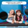 8'x 4'' Gymnastics Mat for Tumbling, Folding Tumbling Mat Exercise Mat Gym Mat Tumbling Mats for Kids, Adults, PU Leather Yoga Mat with Carrying Handles, Black view 2