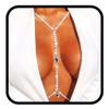 Tgirls Rhinestone Body Chain Sexy Crystal Body Jewelry Sparkly Waist Chains Nightclub Beach Bra Body Chains for Women and Girls (Silver-Black) view 1
