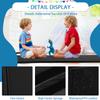 10'x 4' Gymnastics Mat for Tumbling, Folding Tumbling Mat Exercise Mat Gym Mat Tumbling Mats for Kids, Adults, PU Leather Yoga Mat with Carrying Handles, Black view 3