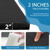 10'x 4' Gymnastics Mat for Tumbling, Folding Tumbling Mat Exercise Mat Gym Mat Tumbling Mats for Kids, Adults, PU Leather Yoga Mat with Carrying Handles, Black view 4
