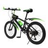 DYRABREST 20'' Kids Mountain Bike, 20 Inch Bike Suitable for Children 4.26 to 4.9 Feet Tall, Age 14+, 7-Speed Shift, with Storage Bag & Kettle & Holder, Green view 1