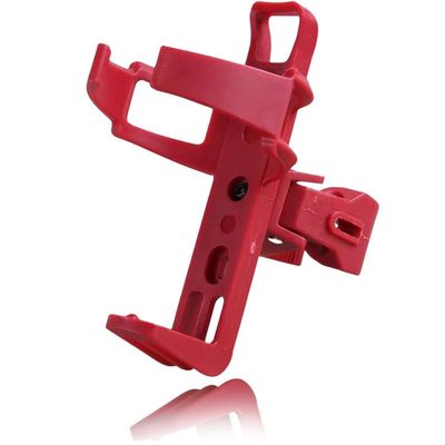 GYL Bike Water Bottle Holders, 360 Degrees Rotation Water Bottle Holder for Bike Trolleys, Walkers and Bikes, Anti-Slip Fast Dismounting Accessories Cup Drink Holder Red 1 Pcs