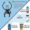 GYL Bike Water Bottle Holders, 360 Degrees Rotation Water Bottle Holder for Bike Trolleys, Walkers and Bikes, Anti-Slip Fast Dismounting Accessories Cup Drink Holder Red 1 Pcs view 3