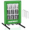 Heavy-Duty 9 Hole Baseball Pitching Net with Pitching Target Pockets, Regulation Size Strike Zone, Portable Adjustable Height Pitcher Training Equipment for Baseball view 1