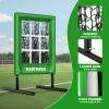 Heavy-Duty 9 Hole Baseball Pitching Net with Pitching Target Pockets, Regulation Size Strike Zone, Portable Adjustable Height Pitcher Training Equipment for Baseball view 2