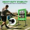 Heavy-Duty 9 Hole Baseball Pitching Net with Pitching Target Pockets, Regulation Size Strike Zone, Portable Adjustable Height Pitcher Training Equipment for Baseball view 3