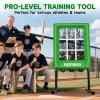 Heavy-Duty 9 Hole Baseball Pitching Net with Pitching Target Pockets, Regulation Size Strike Zone, Portable Adjustable Height Pitcher Training Equipment for Baseball view 4