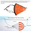 Drift Sock Anchor Drogue Drifting Brake, Orange Portable Tear Resistant Sea Anchor for Marine Boats Yachts (18inch) view 3