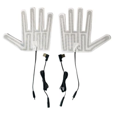 USB Heated Gloves Pad Hand Warmer Film Pads Five Finger Hand Heating Pads For Winter Outings Warmth Hand Shaped Heating Pad Adjustable Temperature Hand Warmer Energy Saving Hand Heating Pad Hand