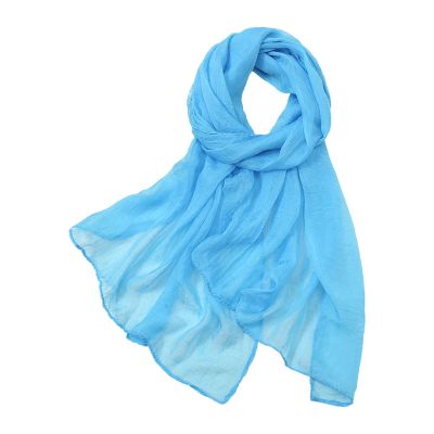 Fashion Scarf for Women Lightweight Scarves Shawl Wrap for Spring/Summer Soft Winter Long Chiffon (Sky Blue, One Size)
