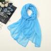 Fashion Scarf for Women Lightweight Scarves Shawl Wrap for Spring/Summer Soft Winter Long Chiffon (Sky Blue, One Size) view 2