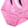 BAOHULU Gymnastics Leotard for Girls Shiny Diamond Metallic Practice Dancewear B179_Pink_12A view 3