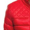 SWJGLITTR Men's Lightweight Padded Jacket Winter Bomber Quilted Full Zip Warm Coat Male Stand Collar Skinny Casual Outwear (M,Red) view 2