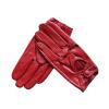 Women's Driving Leather Gloves Thin Sheepskin Unlined Fashionable Hollowed Out All Finger Motorcycle Riding Gloves view 1
