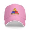 2nd Armored Division Men and Women Adjustable Baseball Cap Pink view 2