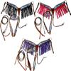 EQUIGEAR Western Leather Hand Tooled Headstall and Breast Collar Set with Reins. /Size-Full,Cob AO-0045 (Black, Full) view 1