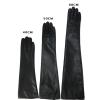 Womens Long Glove Fashion Sheepskin Leather Black Gloves Women Mittens Female Thin Lining Arm Sleeve view 3