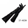 Womens Long Glove Fashion Sheepskin Leather Black Gloves Women Mittens Female Thin Lining Arm Sleeve view 4