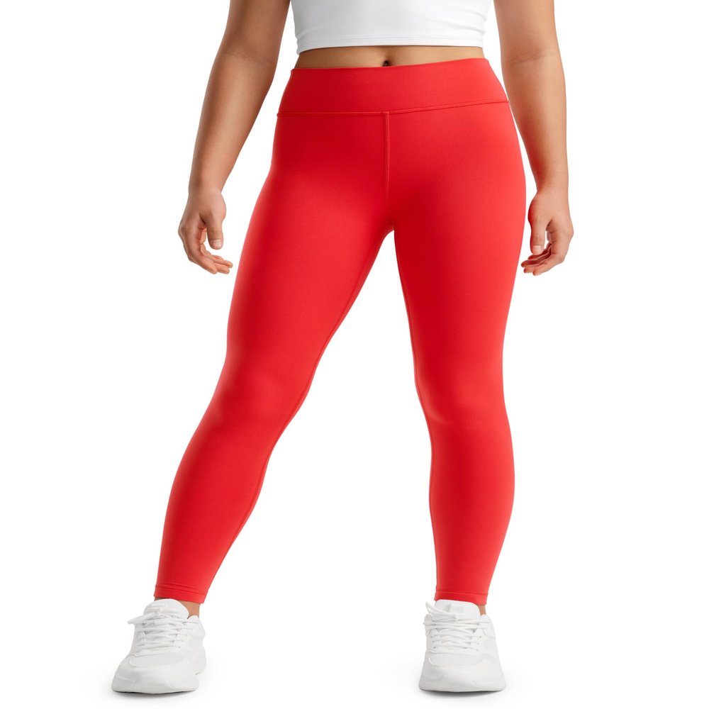 CRZ YOGA Girls Butterluxe Full Length Yoga Leggings - Athletic Sports Casual Pants High Waist Tights Kids Teen Deep Red Large