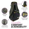 Taboo Fashions Women's Pickleball Backpack, Women's Pickleball Bag, Front Pocket for Paddles, Lots of Pockets, Adjustable Straps, Padded Straps, Water Bottle Holder (Gold Luxe) view 4