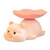 Fenteer Pig Statue Decorative Figurine Desk Storage Tray Cute Creative Jewelry Earrings Tray Candy Dish for Living Room Dining Table, Pink view 1