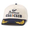 AMERICAN NEEDLE Bronco 4 x 4 Club Captain Adjustable Snapback Baseball Hat, Ivory/Navy (24002A-BRONCO-INVY) view 1