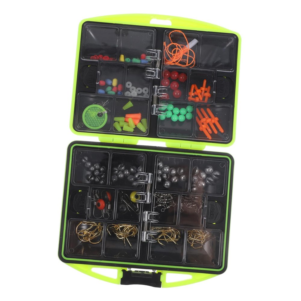 Yardwe Compact Plastic Fishing Rig Storage Box with Compartments Durable Fishing Accessory Case for Organizing Hooks Baits and Lures