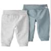 little planet by carter's unisex-baby 2-pack Pants made with Organic Cotton, Blue Creek/Grey, Newborn view 1