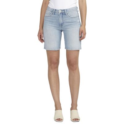 JAG Jeans Women's Cassie Mid Rise Short, Sailing Blue, 12