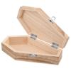 balacoo Coffin Jewelry Box Small Portable Halloween Storage for Earrings Necklaces Wooden Organizer with Lid for Home Delicate Gothic Display Box view 2