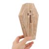 balacoo Coffin Jewelry Box Small Portable Halloween Storage for Earrings Necklaces Wooden Organizer with Lid for Home Delicate Gothic Display Box view 3