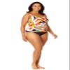 Anne Cole Women's Twist Front Underwire Tankini Swim Top, 24 Plus, Palm Party view 3
