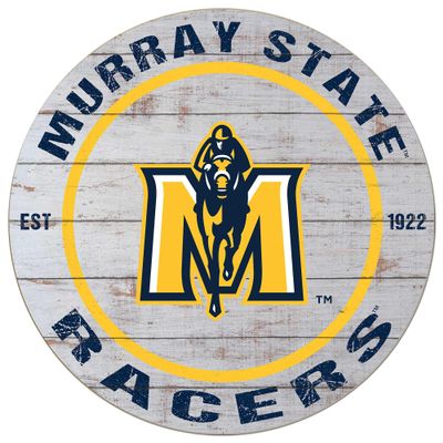 KH Sports Fan Murray State Racers Weathered Circle Sign, 20x20 Inches, Racers Decor for Dorm Room, Fan Cave, Living Room; Display Your Team Spirit with This Murray State Racers Wall Art