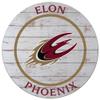 KH Sports Fan Elon Phoenix Weathered Circle Sign, 20x20 Inches, Phoenix Decor for Dorm Room, Fan Cave, Living Room; Display Your Team Spirit with This Elon Phoenix Wall Art view 1