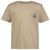 Calvin Klein Boys' Short Sleeve Pocket Logo Crew Neck T-shirt, Soft, Comfortable, Relaxed Fit, Safari Heather, 8 view 1