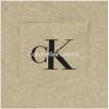Calvin Klein Boys' Short Sleeve Pocket Logo Crew Neck T-shirt, Soft, Comfortable, Relaxed Fit, Safari Heather, 8 view 2