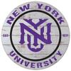 KH Sports Fan NYU Violets Weathered Circle Sign, 20x20 Inches, Violets Decor for Dorm Room, Fan Cave, Living Room; Display Your Team Spirit with This New York University Violets Wall Art view 1